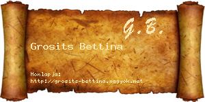 Grosits Bettina névjegykártya